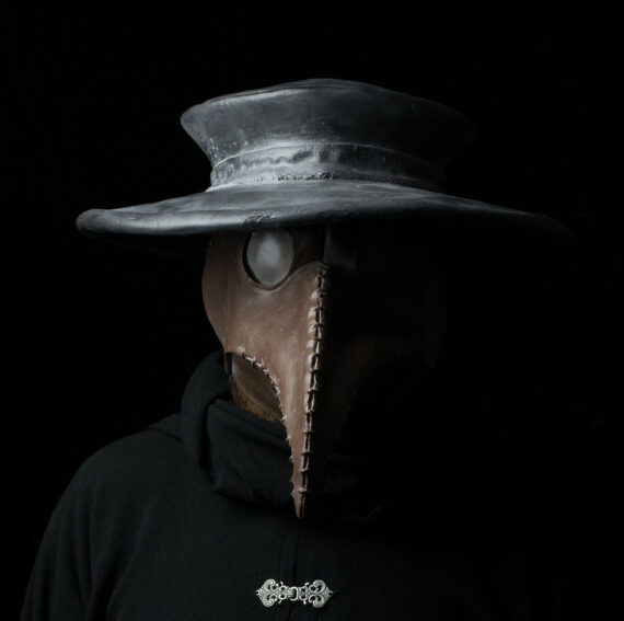 Lazarou Brown Plague Doctor mask with hat - Image 4